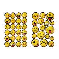 41 Smiley Sticker mit goldfarbenen Rand Verzierung Aufkleber für Geschenke Karten zum Basteln Spielen