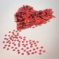 Herz Konfetti Tischdeko Liebe Romantik Hochzeitsdeko 14g - rot