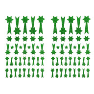 74 Sternschnuppen Sticker Glitzer Schnuppen Stern Aufkleber für Weihnachten zum Dekorieren Spielen Basteln Scrapbooking - grün