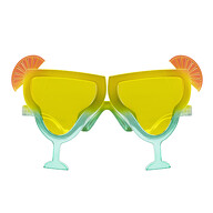 Cocktail Brille Partybrille Spaßbrille Sonnenbrille für Geburtstag Party Fasching Karneval Accessoire - gelb