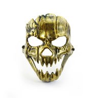 Maske Totenkopf Schädel metallisch Halloween Fasching Karneval - gold