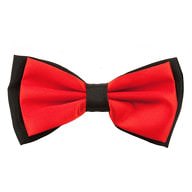 Fliege Schleife Hochzeit Anzug Smoking - schwarz-rot