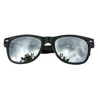 Nerdbrille Hornbrille Retro Nerd Sonnenbrille - schwarz / verspiegelt