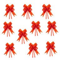 10 Geschenkschleifen mit Geschenkbändern Deko Schleifen - rot
