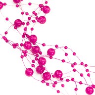 Perlenschnur Perlen Girlande Tisch Deko Hochzeit Feier Jubiläum - pink