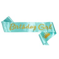 Schärpe Birthday Girl Geburtstag Party Feier Geburtstagsfeier türkis