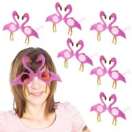 6x Flamingo Brille für JGA Hawaii Sommer Party Accessoire Fasching Karneval Kinder Geburtstag