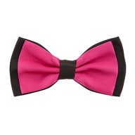 Fliege Schleife Hochzeit Anzug Smoking - schwarz-pink