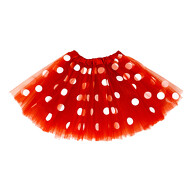 Tutu Tütü Mädchen Rock rot weiß Gepunktet Kostüm Accessoire für Fasching Karneval Motto Party