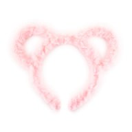 Haarreifen Süße Plüsch Ohren Teddy Bär Haarreif für Fasching Karneval Motto Party Kostüm - rosa