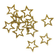12 Sterne Glitzer Streudeko Stern Tischdeko Deko für Weihnachten Dekoration Weihnachtsdeko - gold