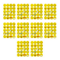 200 Smiley Sticker Set Aufkleber Mix verschiedene Stimmungen  - gelb