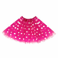 Tutu Tütü Damen Rock pink weiß Gepunktet Kostüm Accessoire für Fasching Karneval Motto Party
