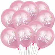 Luftballon Set Mum to Be Deko Ballons für Baby Shower Baby Party eines Mädchen Feier zur Geburt rosa