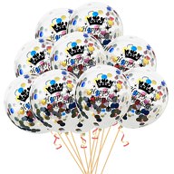 10x Konfetti Luftballons Happy Birthday Geburtstag Party Ballons bunt