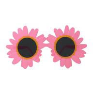 Blumen Brille Partybrille Spaßbrille Sonnenbrille für Geburtstag Party Fasching Karneval Accessoire - rosa