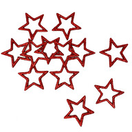 12 Sterne Glitzer Streudeko Stern Tischdeko Deko für Weihnachten Dekoration Weihnachtsdeko - rot