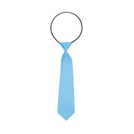 Kinder Krawatte Schlips gebunden dehnbar - hellblau