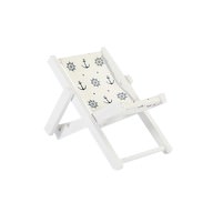 Mini Liegestuhl Stuhl Klappstuhl Maritime Tisch Deko Sommer Strand Dekoration - Anker