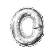 Folien Luftballon Buchstabe O Geburtstag Silber Hochzeit Party Deko Ballon - silber