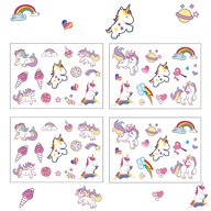60 Einhorn Unicorn Sticker Aufkleber Set Deko Kinder Geburtstag