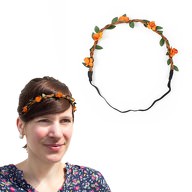 Blumen Haarband Stirnband Haarschmuck Bohemia Kopfschmuck - orange