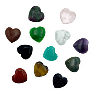 12x Herzen aus Naturstein Herz Kristall Steine Dekoration als Tischdeko Streu Deko zum Basteln