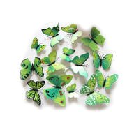 3D Schmetterlinge 12er Set für die Wand zum Kleben Wandtattoo Wandsticker Wanddeko - grün