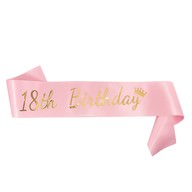 Schärpe 18 Geburtstag 18th Birthday 18. Jubiläum Party Feier rosa