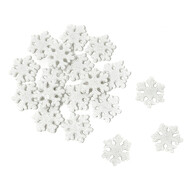 Schneeflocken Schneekristalle als Streudeko Tischdeko Deko für Weihnachten zum Basteln DIY - weiß