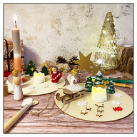 Weihnachtsdeko Bastel Set groß als Tischdeko Dekoration für Advent Weihnachten DIY Deko Kinder Basteln