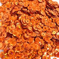 1400 Pailletten Konfetti gewölbt - orange Glitzereffekt