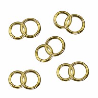 25x Konfetti Doppelringe Ringe als Streudeko Tischdeko Hochzeitsdeko für Hochzeit Scrapbooking - gold