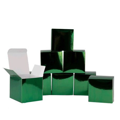 8 Pappschachteln für DIY Adventskalender Advent Kisten Boxen - grün