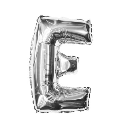 Folien Luftballon Buchstabe E Geburtstag Silber Hochzeit Party Deko Ballon - silber