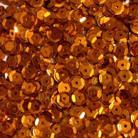 1400 Pailletten Konfetti gewölbt orange