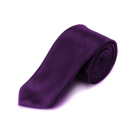 Krawatte Schlips schmal Binder Style - dunkellila
