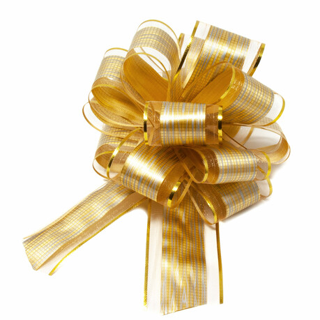 Geschenkschleife Deko Schleife für Geschenke Tüten Zuckertüte Weihnachten Geschenkdeko - gold