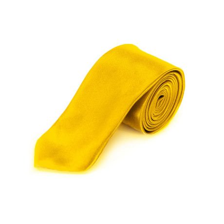 Krawatte Schlips schmal Binder Style - gelb