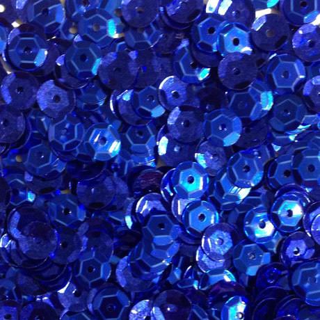1400 Pailletten Konfetti gewölbt - dunkelblau