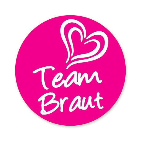 1x Team Braut Button Anstecker JGA Junggesellinnenabschied Accessoire pink