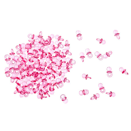 30 Mini Schnuller rosa Tischdekoration Streudeko Taufe Geburt Dekoration Baby Shower