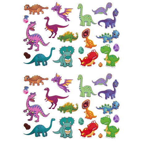 Temporäre Klebetattoos Kinder Dinosaurier Tattoo Set - Dino Motive