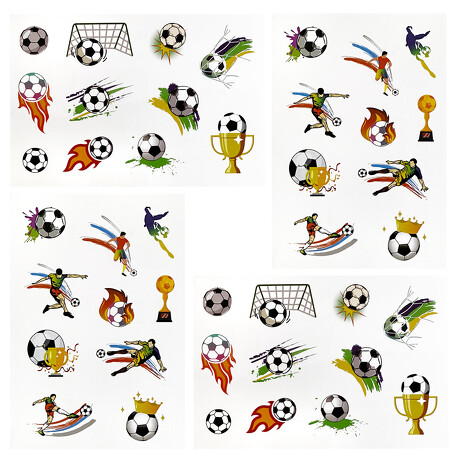 42 Fussball Sticker Aufkleber für Kinder Geburtstag Jungs zum Spielen Basteln als Mitgebsel
