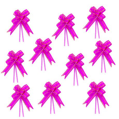 10 Geschenkschleifen mit Geschenkbändern Deko Schleifen - pink