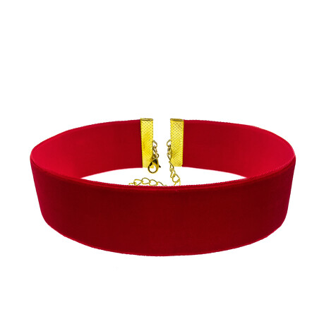Halsband Halskette Kette für Damen Mädchen Choker JGA Junggesellinnenabschied Party - rot