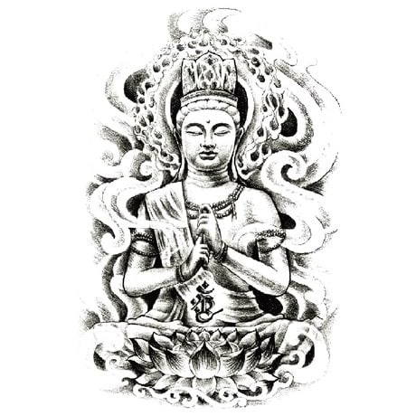 Temporäres Tattoo Klebetattoo Tättowierung - Buddhism