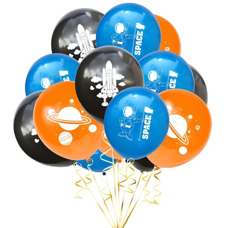 10 Weltraum Luftballons für Jungs Kinder Geburtstag Party Astronaut Rakete Raumschiff Ballons