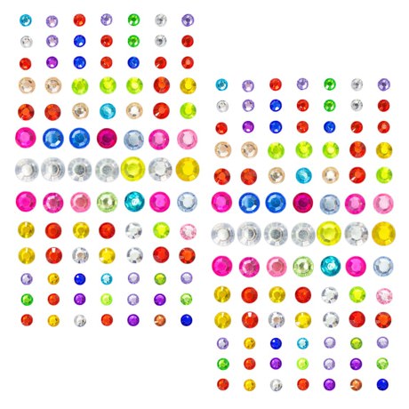 160 Kreise Sticker Aufkleber selbstklebend Verzierung Deko Steine