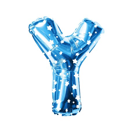 Folien Luftballon Buchstabe Y Kinder Geburtstag Baby Shower Party Deko Ballon - blau